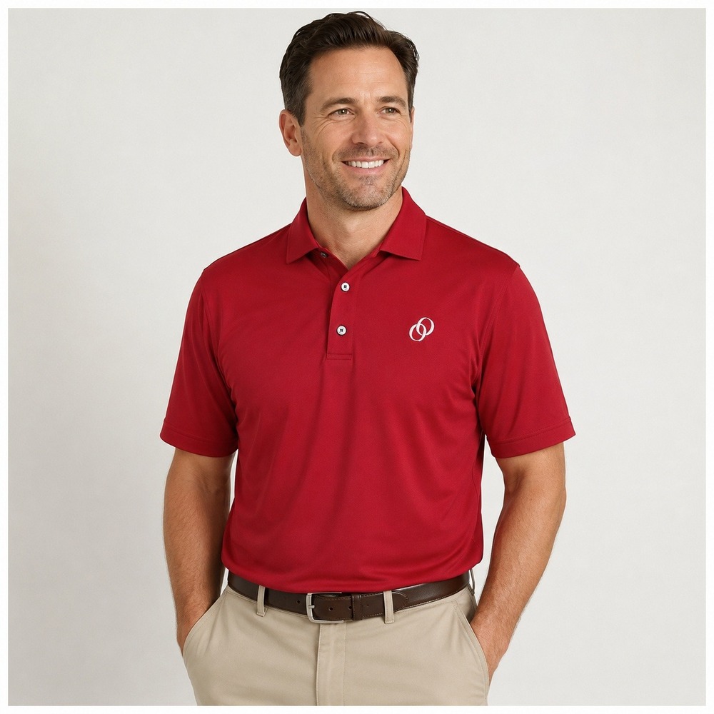 FootJoy Red Performance Golf Polo Medium Athletic Country Club Golfcore Shirt